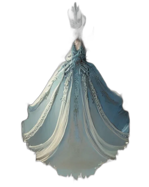 dress, crown, jewelry, staff transparent PNG cut-out