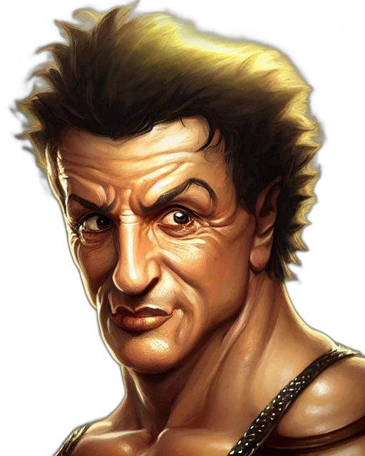 face, comic book art, photorealistic, concept art transparent PNG cut-out
