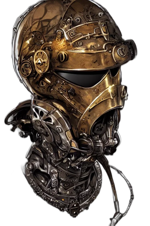 mask, robot, face, concept art transparent PNG cut-out