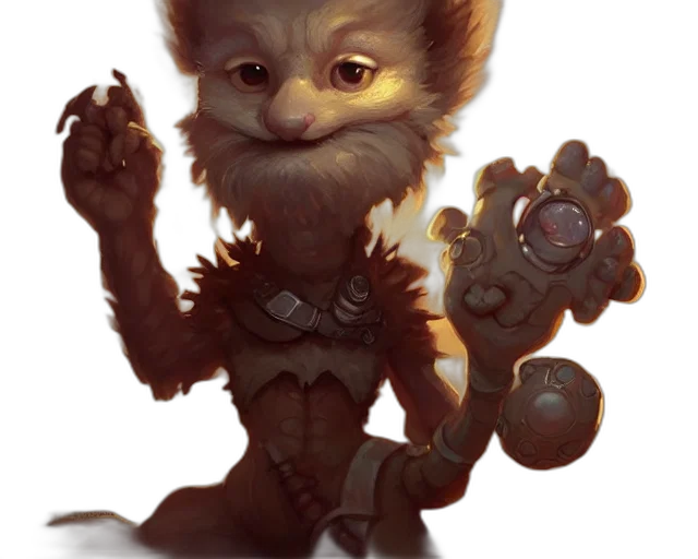 staff, creature, animal, fantasy art transparent PNG cut-out