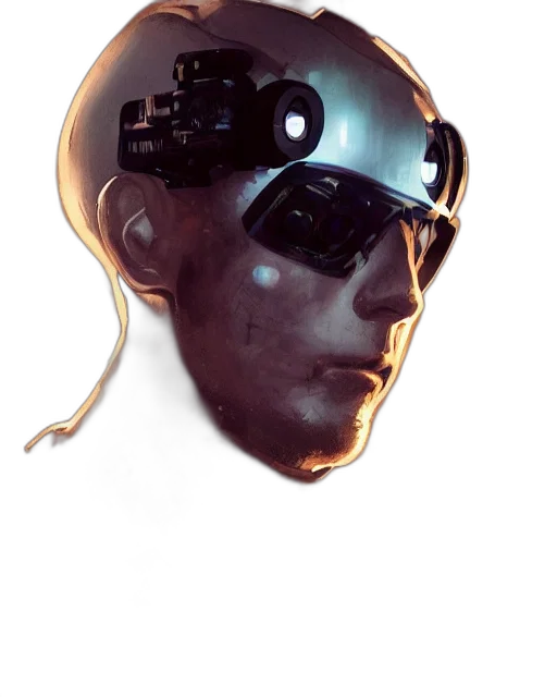 robot, mask, face, crown transparent PNG cut-out