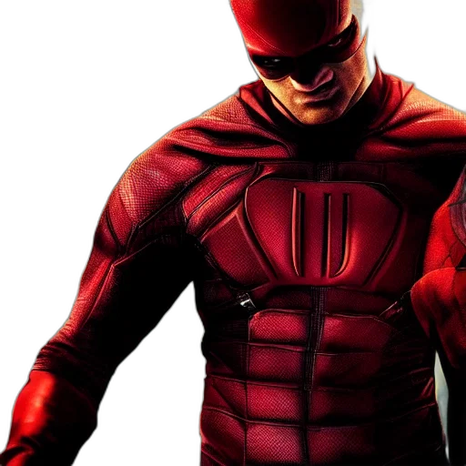 comic book art, concept art, 3d render, red transparent PNG cut-out