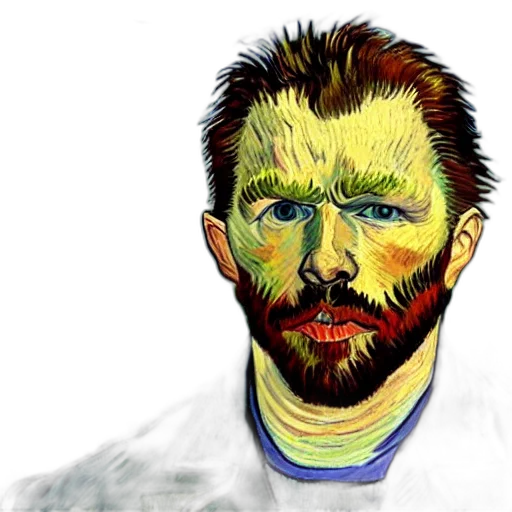 face, photorealistic, watercolor, comic book art transparent PNG cut-out