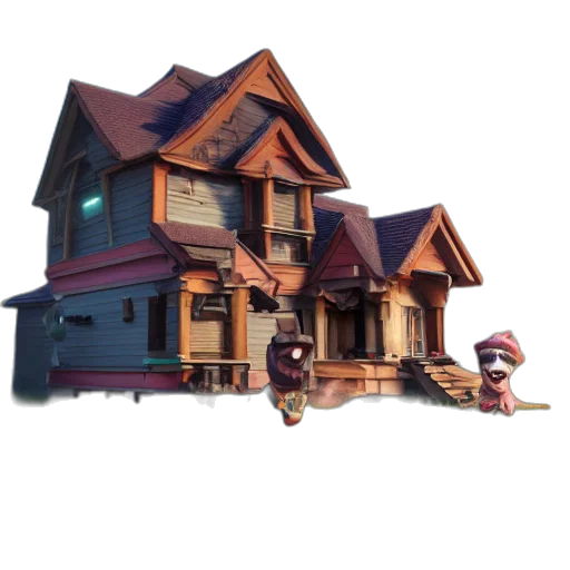 building, furniture, 3d render, concept art transparent PNG cut-out