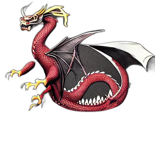 dragon, staff, creature, animal transparent PNG cut-out