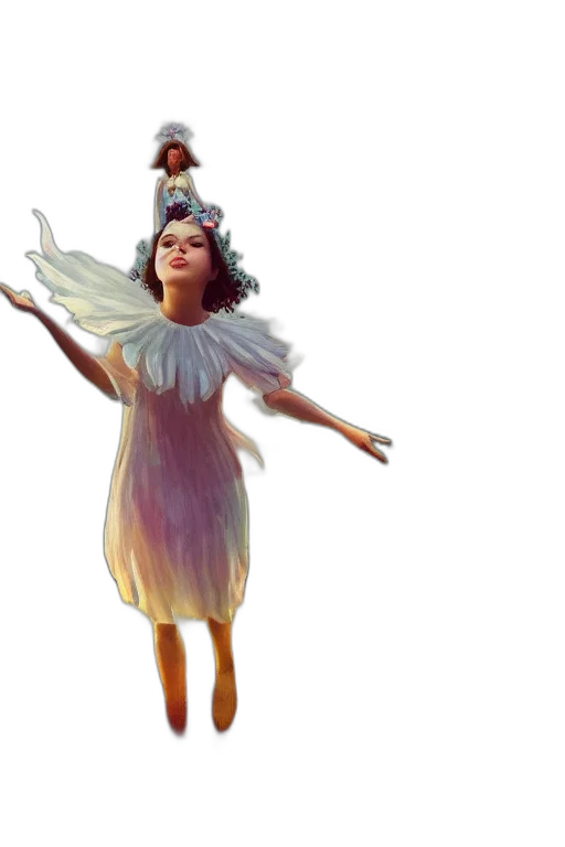 dress, staff, concept art, fantasy art transparent PNG cut-out