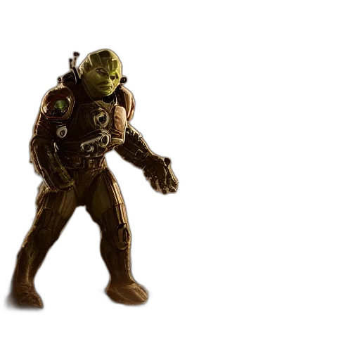 creature, robot, mask, staff transparent PNG cut-out