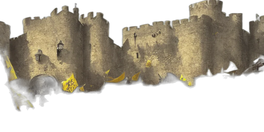 crown, dragon, sword, building transparent PNG cut-out