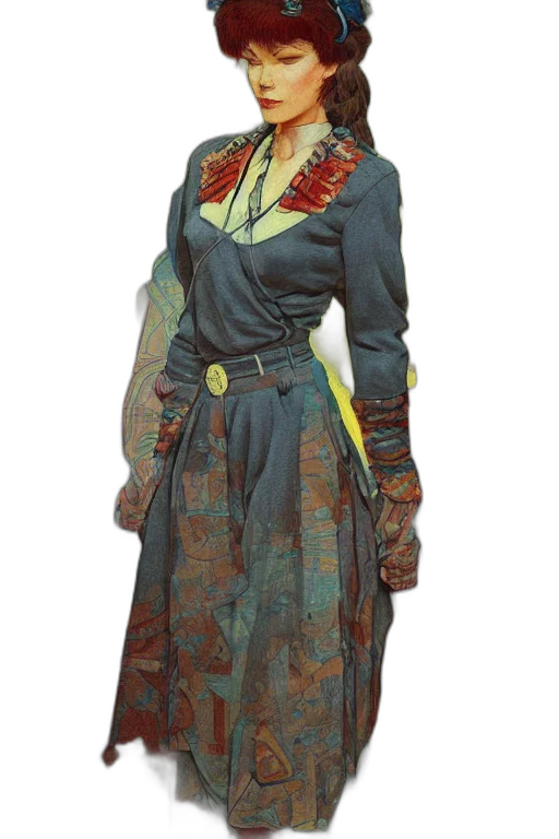 dress, staff, jacket, jewelry transparent PNG cut-out