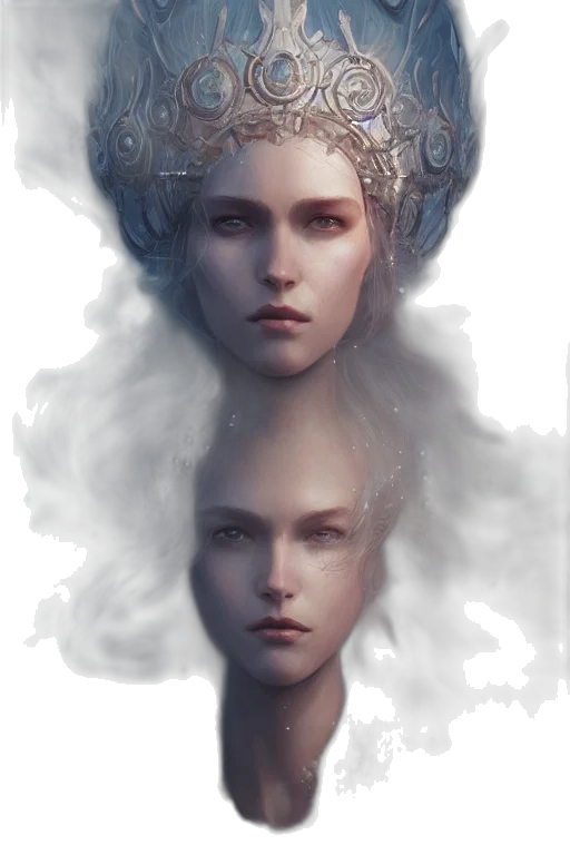 crown, face, mask, fantasy art transparent PNG cut-out
