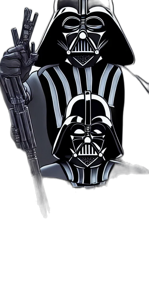 weapon, staff, mask, comic book art transparent PNG cut-out