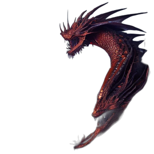 dragon, creature, animal, staff transparent PNG cut-out