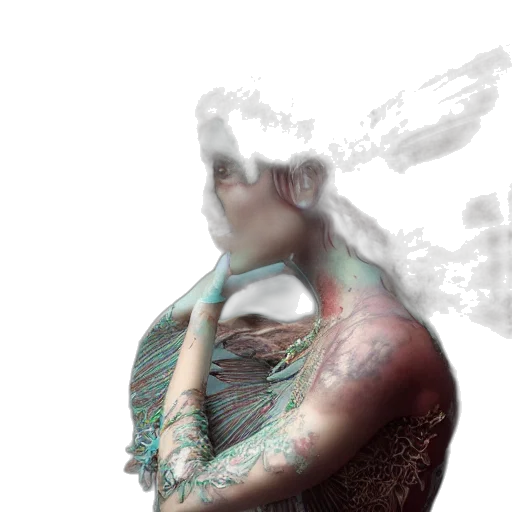 face, creature, dress, robot transparent PNG cut-out