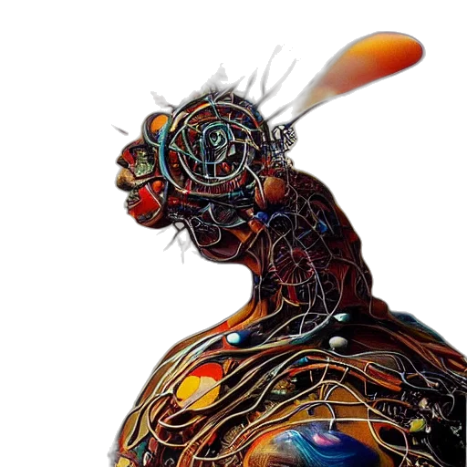 robot, mask, crown, jewelry transparent PNG cut-out