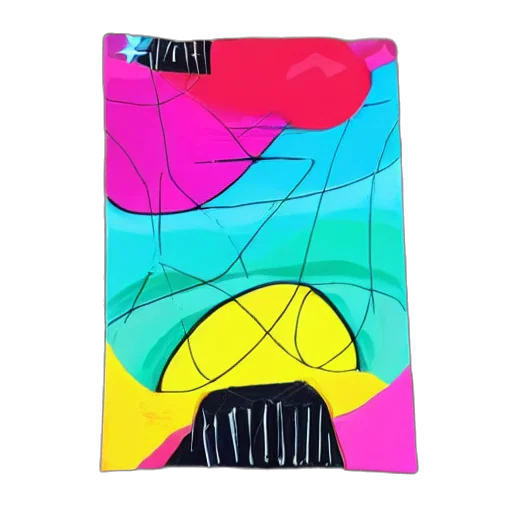 umbrella, dress, neon, colorful transparent PNG cut-out
