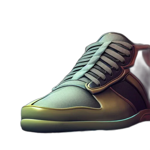 shoes, 3d render, concept art, photorealistic transparent PNG cut-out