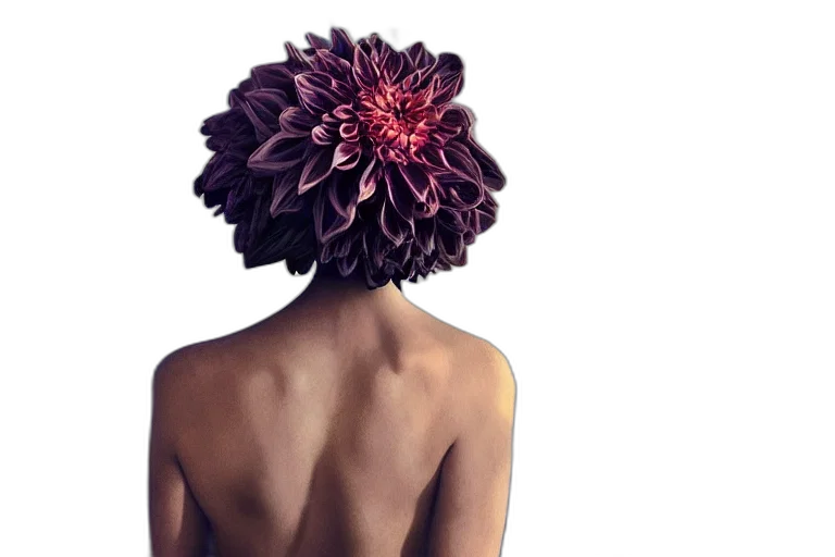 flower, crown, hair, dress transparent PNG cut-out