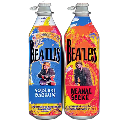 bottle, advertisement, beatles, soda transparent PNG cut-out