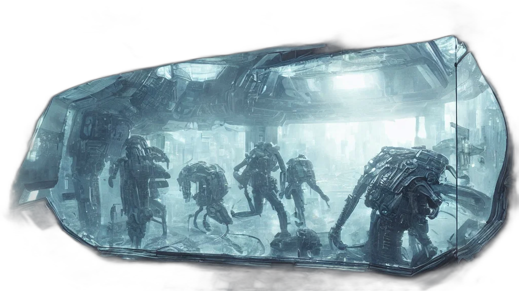 car, concept art, 3d render, underwater transparent PNG cut-out