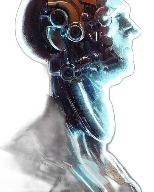 robot, face, mask, crown transparent PNG cut-out