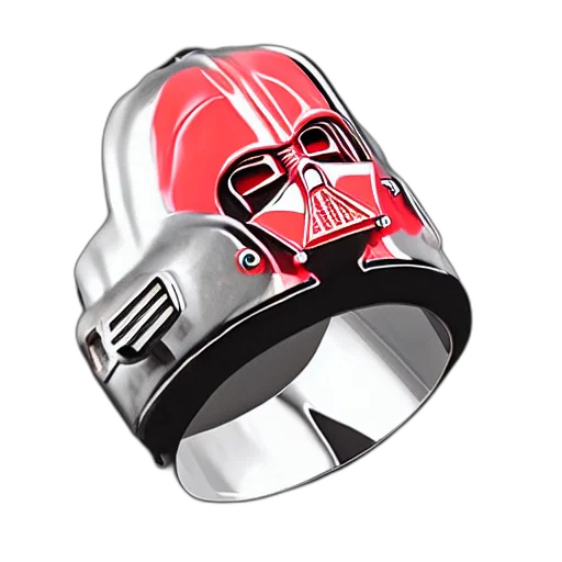 jewelry, 3d render, silver, darth transparent PNG cut-out