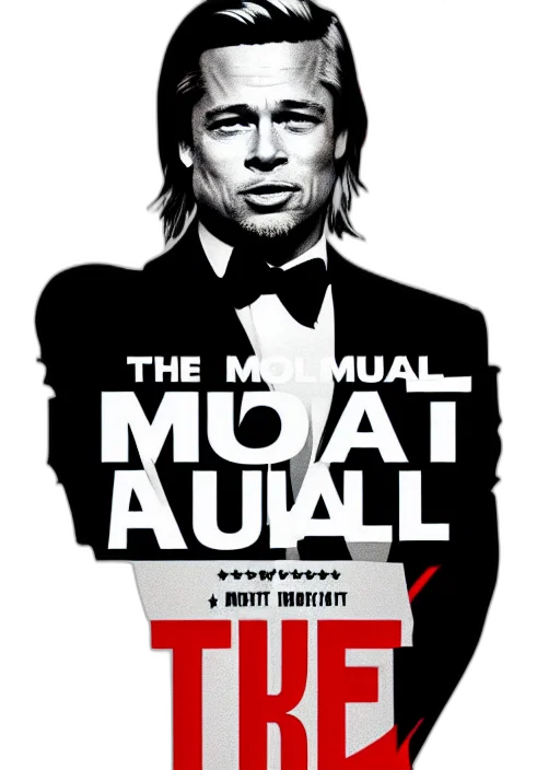 comic book art, mogul, brad, pitt transparent PNG cut-out