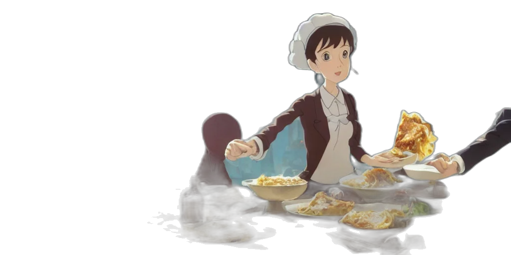 food, staff, anime, concept art transparent PNG cut-out