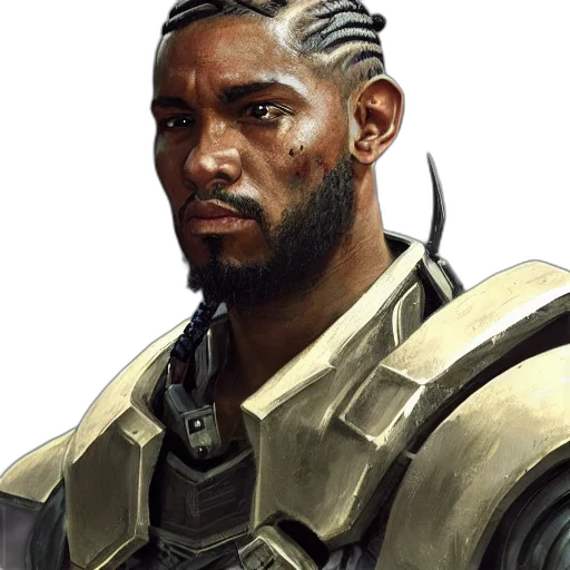 face, concept art, fantasy art, comic book art transparent PNG cut-out