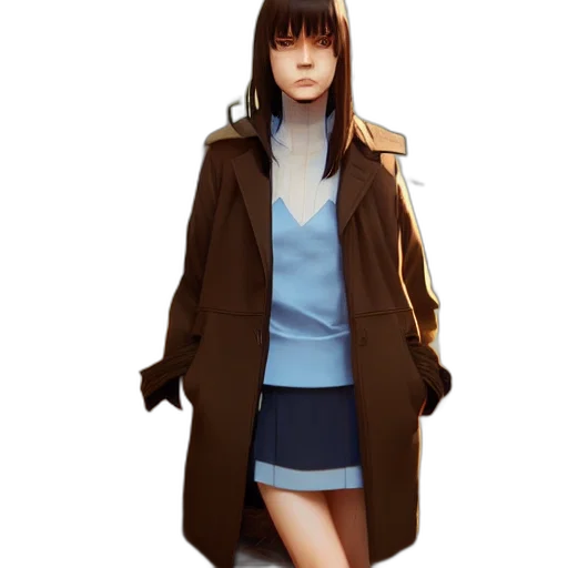 jacket, dress, staff, concept art transparent PNG cut-out