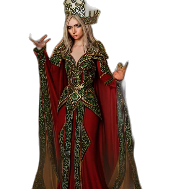 crown, dress, fantasy art, concept art transparent PNG cut-out