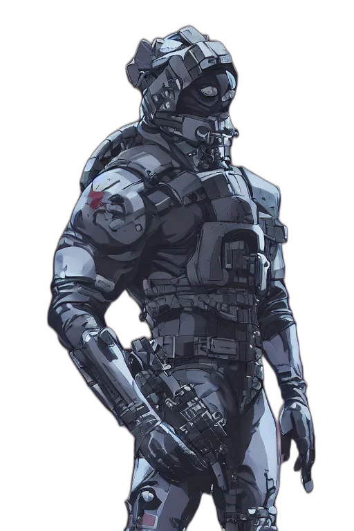 robot, weapon, concept art, cyberpunk transparent PNG cut-out