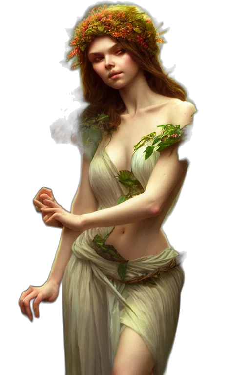 dress, jewelry, staff, crown transparent PNG cut-out
