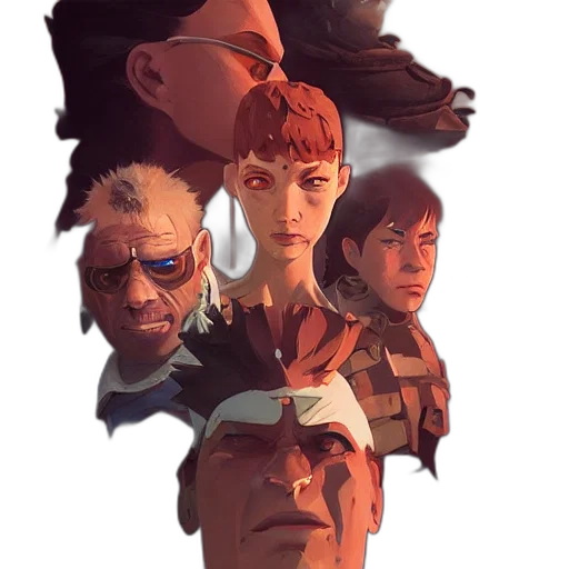 face, staff, mask, jacket transparent PNG cut-out