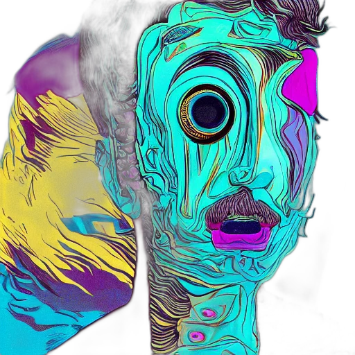mask, face, creature, hair transparent PNG cut-out