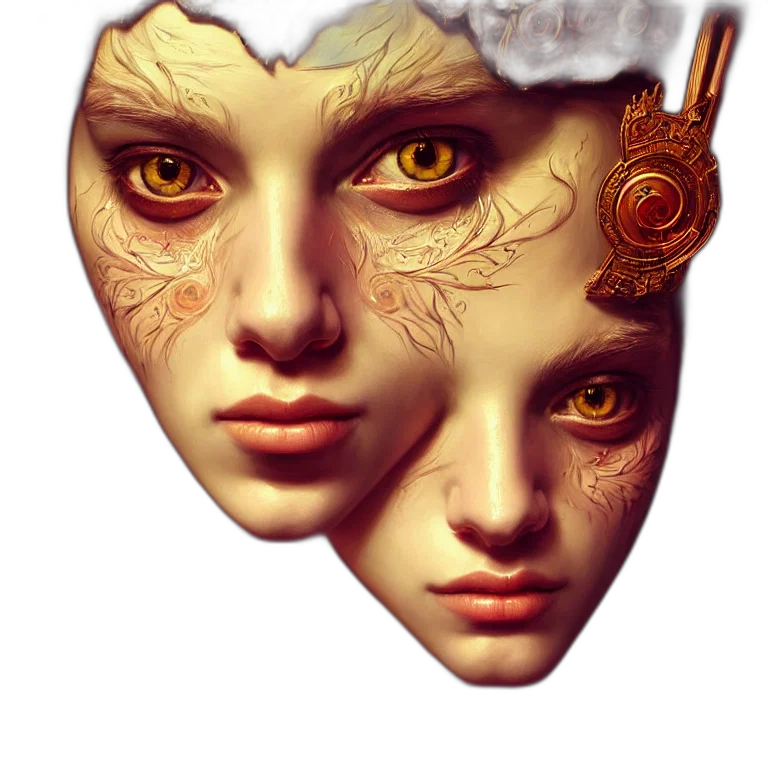 mask, face, jewelry, crown transparent PNG cut-out