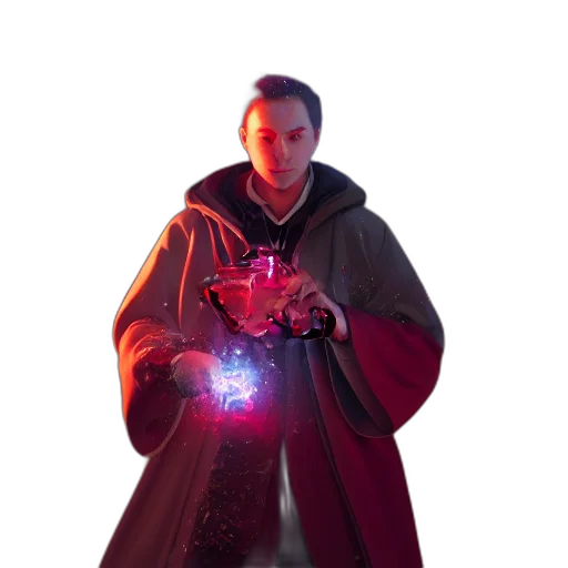 staff, jacket, weapon, robot transparent PNG cut-out