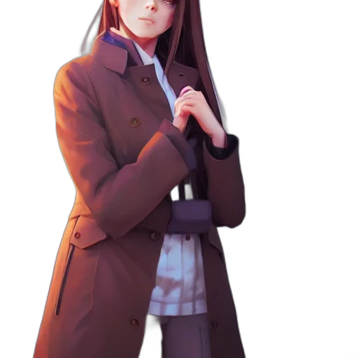 jacket, staff, umbrella, face transparent PNG cut-out