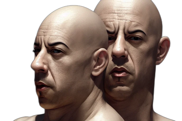 face, mask, photorealistic, 3d render transparent PNG cut-out