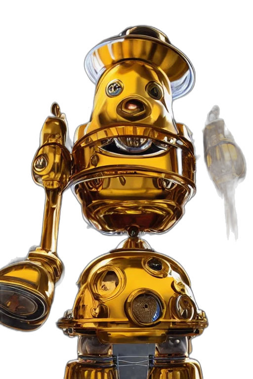 robot, mask, weapon, staff transparent PNG cut-out