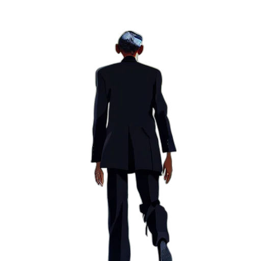 staff, hat, jacket, robot transparent PNG cut-out
