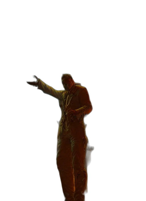 staff, jacket, robot, creature transparent PNG cut-out
