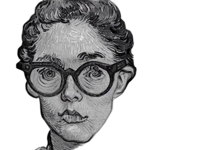 face, cartoon, comic book art, photorealistic transparent PNG cut-out