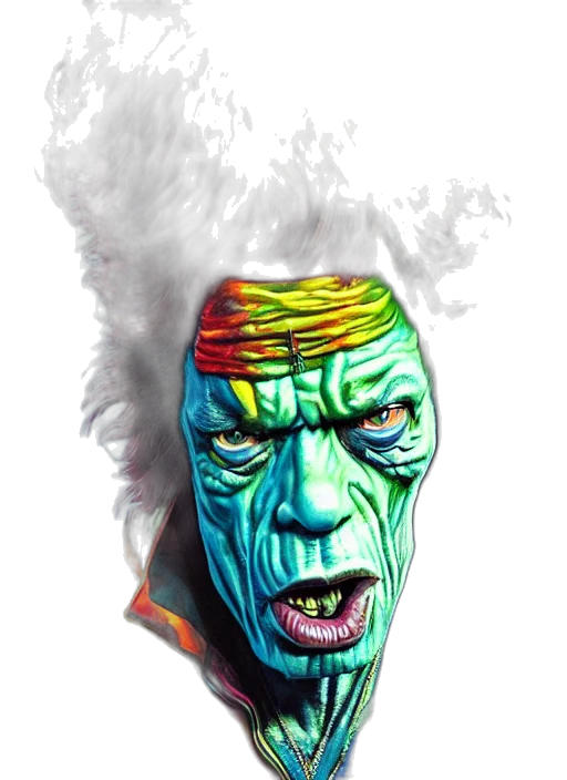 mask, face, creature, jacket transparent PNG cut-out