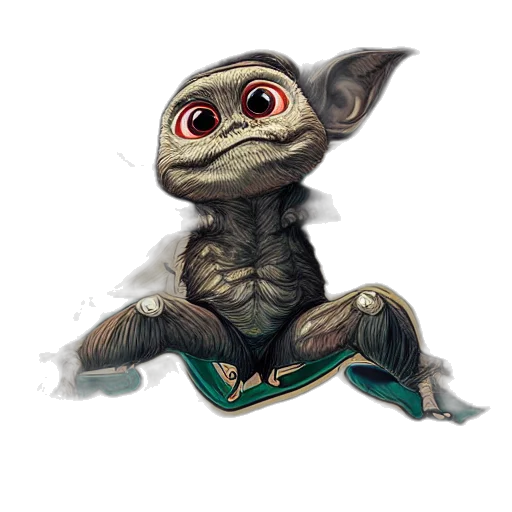 creature, dragon, staff, animal transparent PNG cut-out