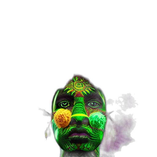 mask, face, crown, staff transparent PNG cut-out