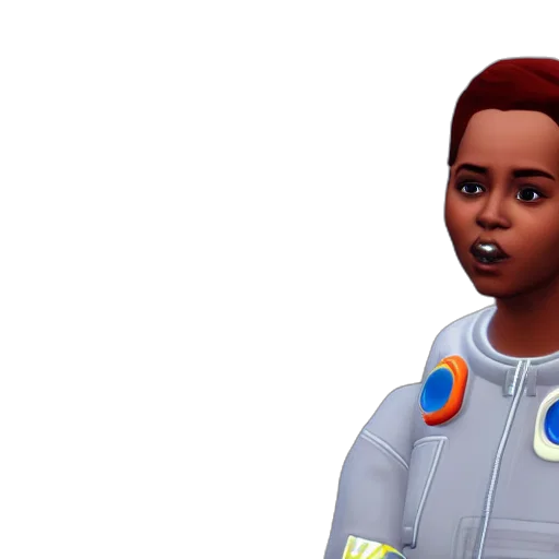 concept art, 3d render, baby, astronaut transparent PNG cut-out