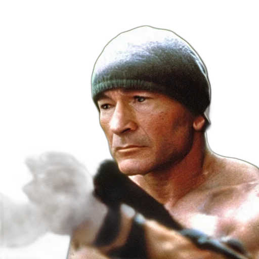 hat, weapon, photorealistic, comic book art transparent PNG cut-out