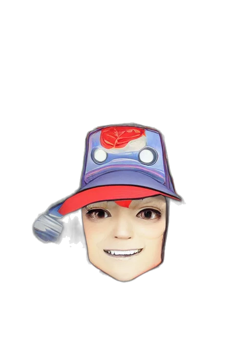 hat, face, staff, robot transparent PNG cut-out