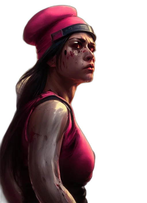 face, hat, weapon, concept art transparent PNG cut-out