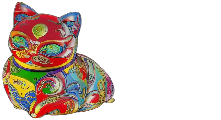 hat, 3d render, colourful, maneki transparent PNG cut-out